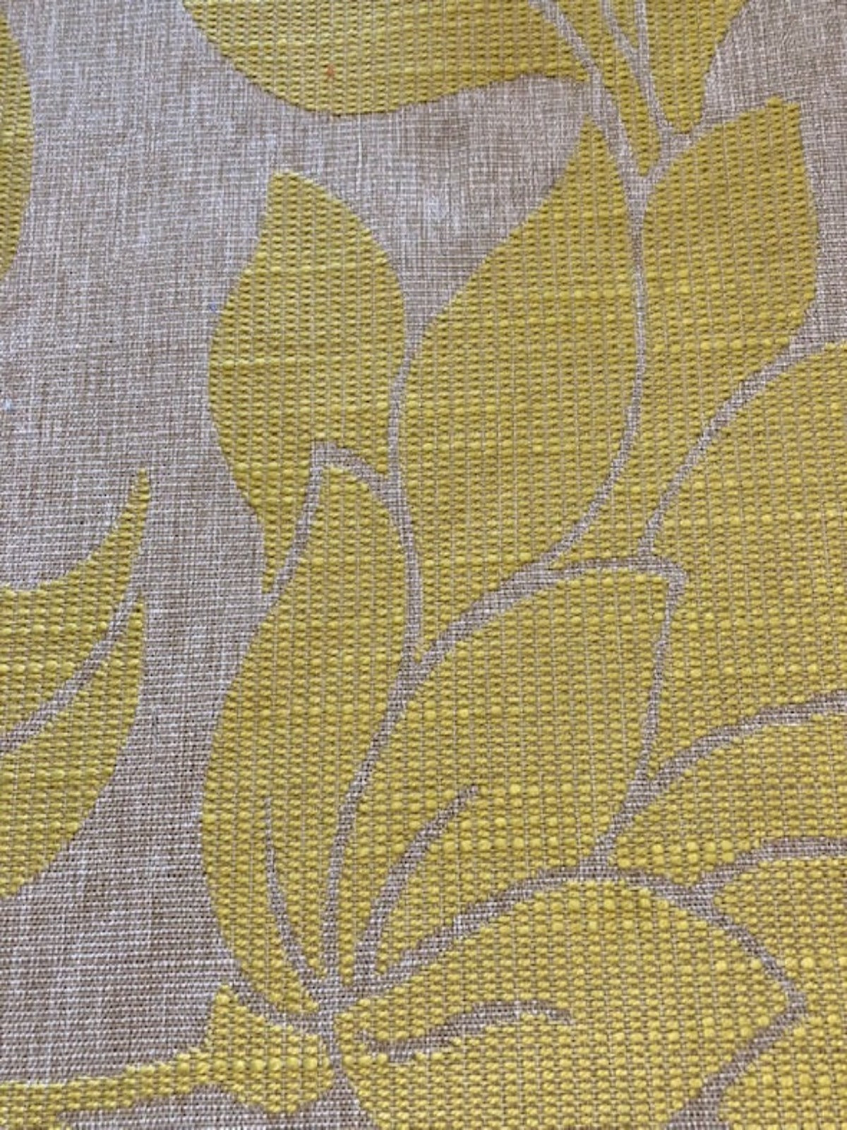 Lime Leaf & Flower Jacquard Furnishing