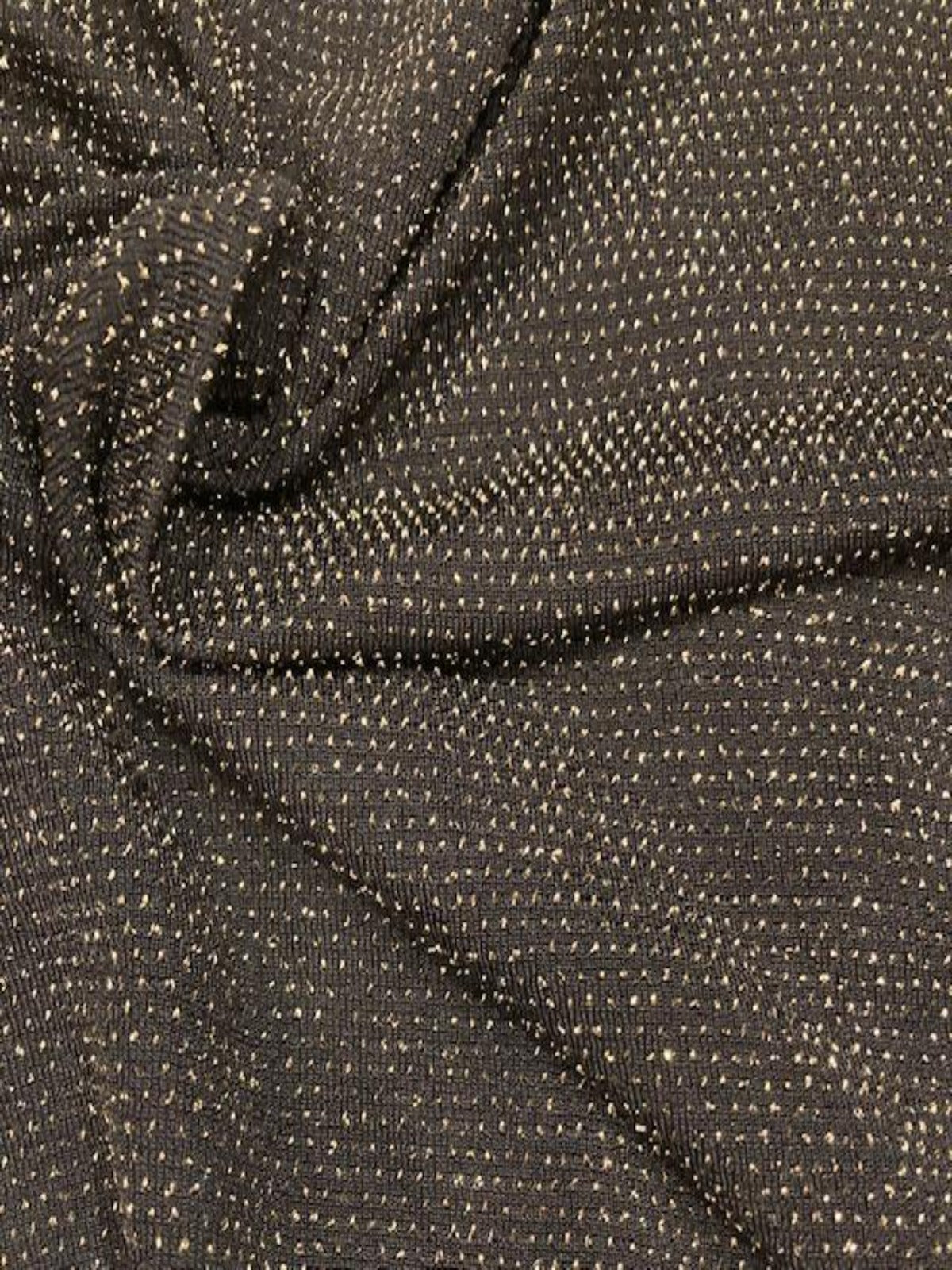 Gold Glitter on Black Stretch