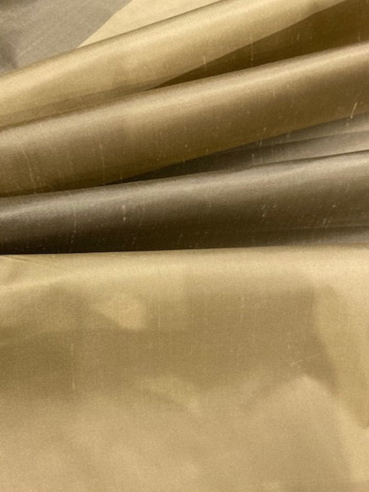 Tones of Gold Irridescent Stripe Silk Dupion