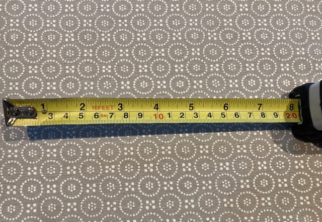 Grey Spot Circles on Cotton Fabric