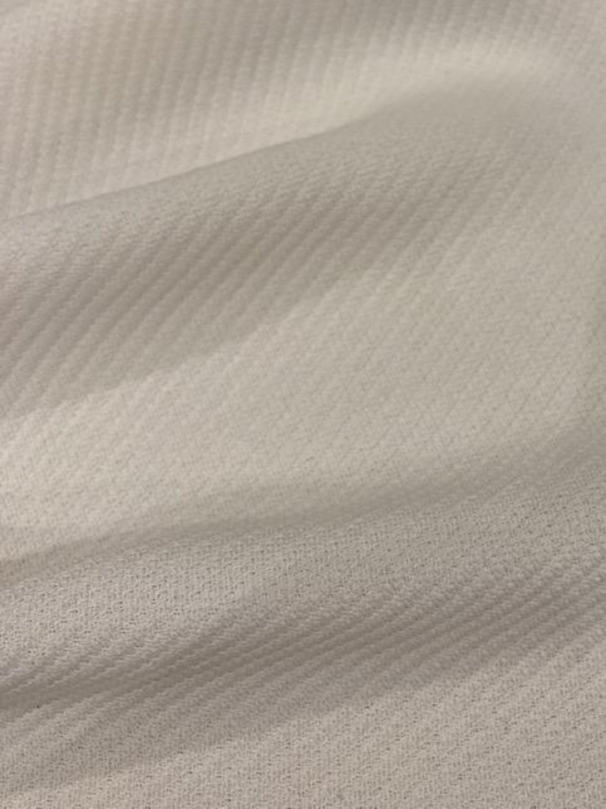 Ivory Diagonal Weave Effect Dress Weight