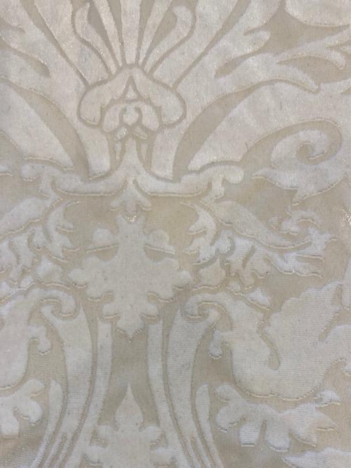 Ivory Velvet Burn Out with Stretch