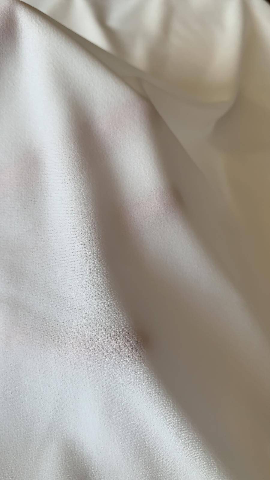 Ivory Knitted Crepe - Deadstock fabric on AmoThreads