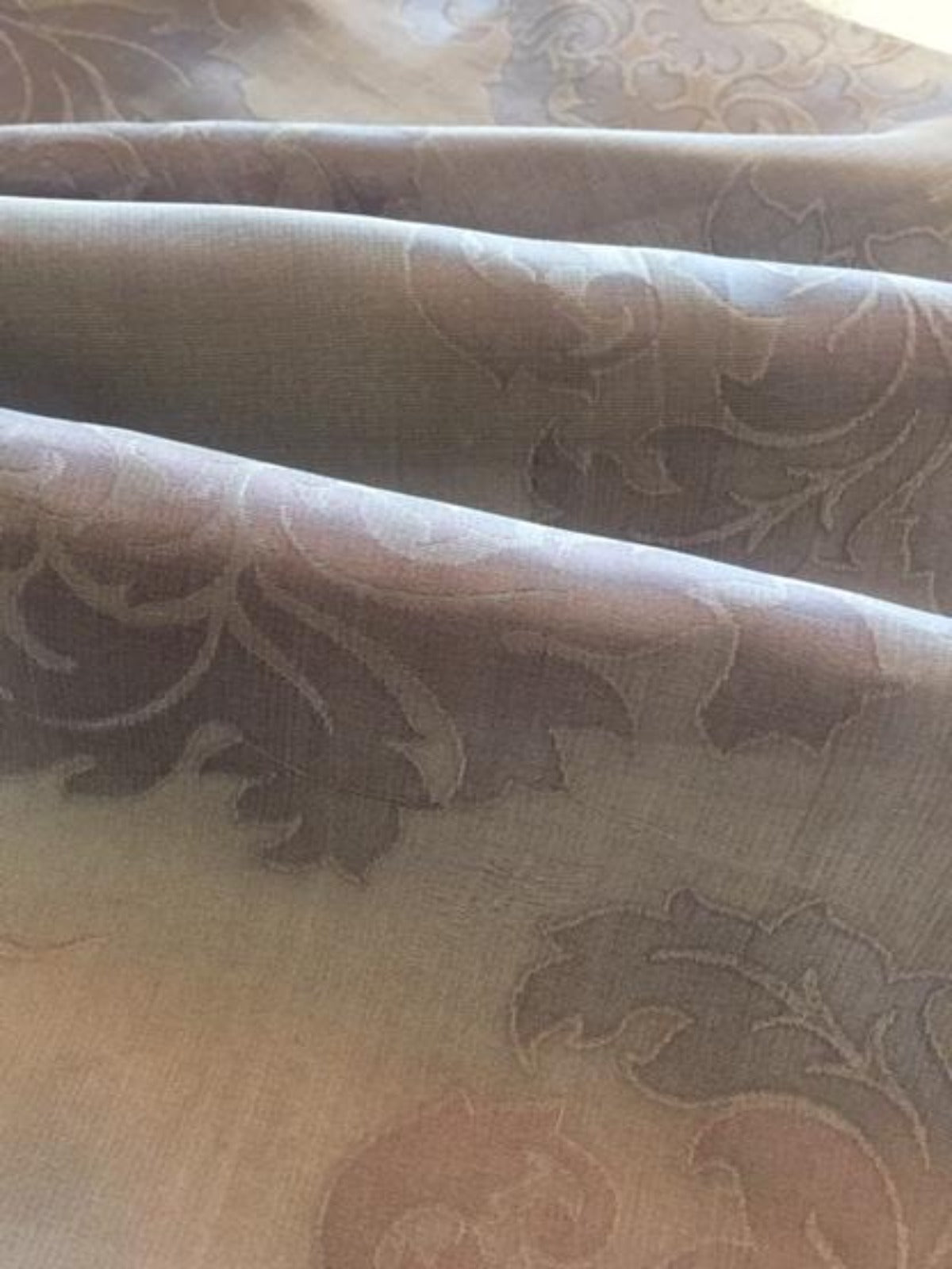 Mink Irrdescent Jacquard on Silk Organza