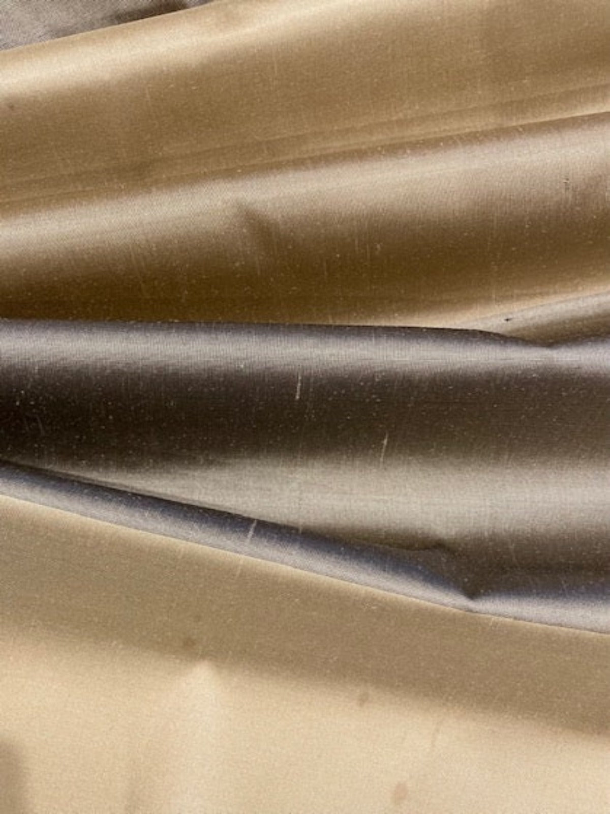 Multi Gold Stripe Silk Dupion