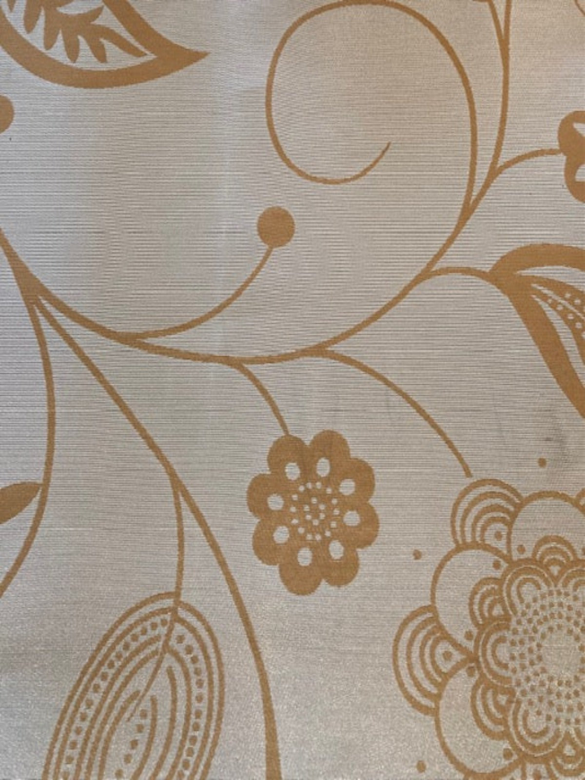 Mustard Trailing Flower Jacquard Furnishing