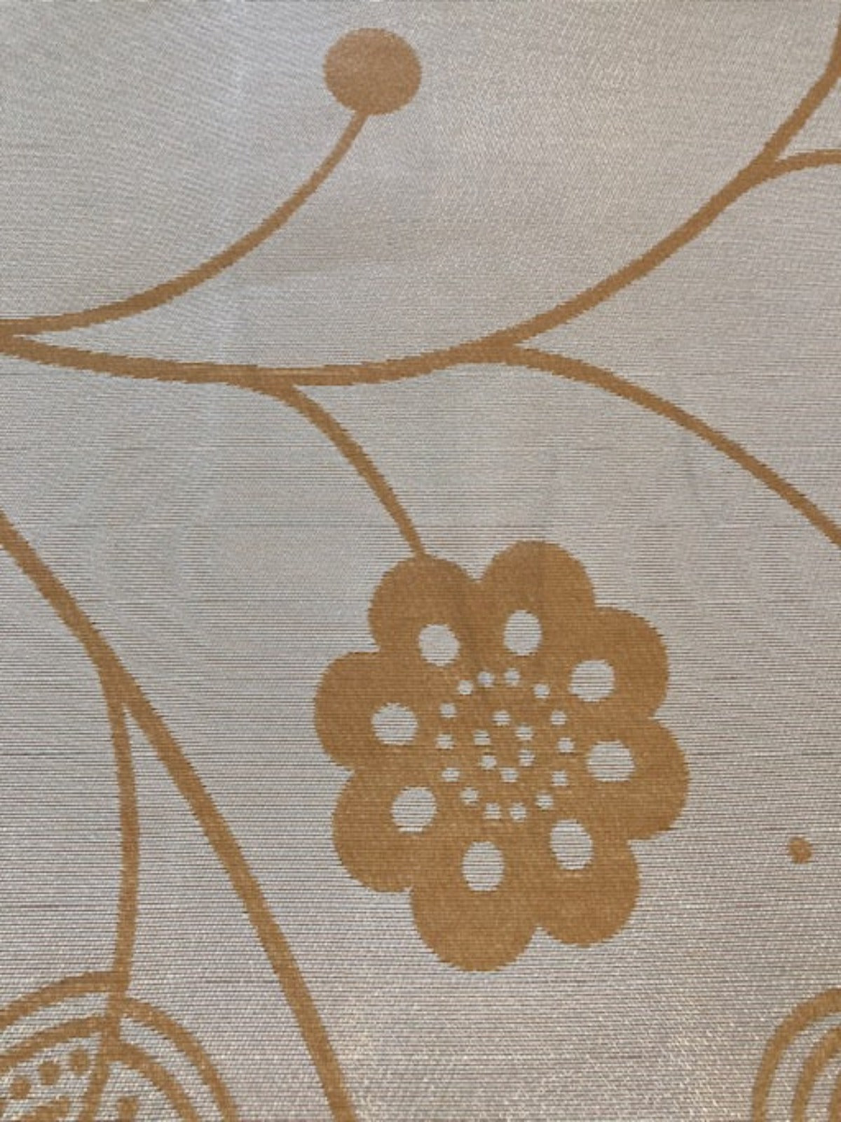Mustard Trailing Flower Jacquard Furnishing