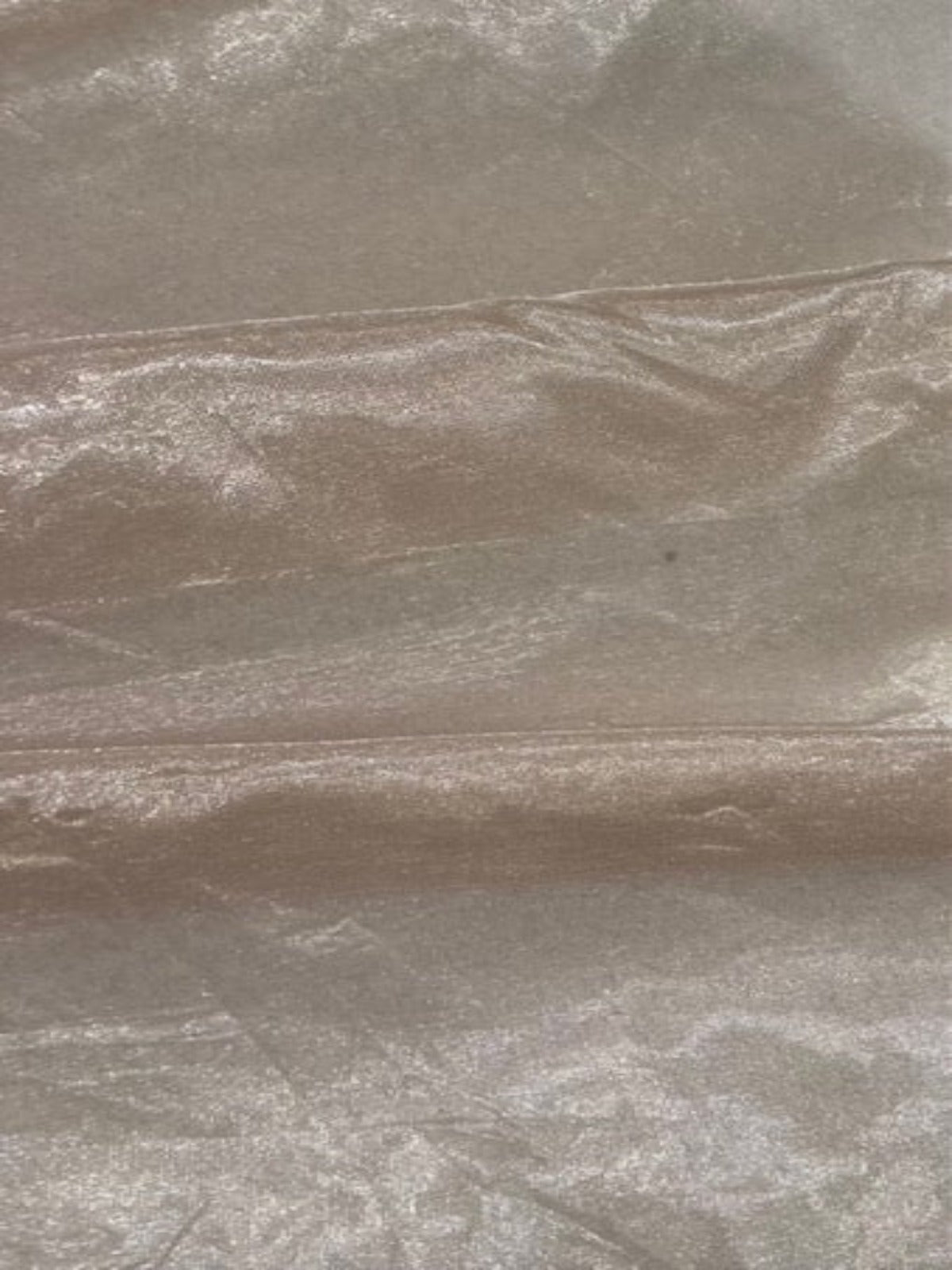Nude Blush Crinkle Shimmer Stiff Organza