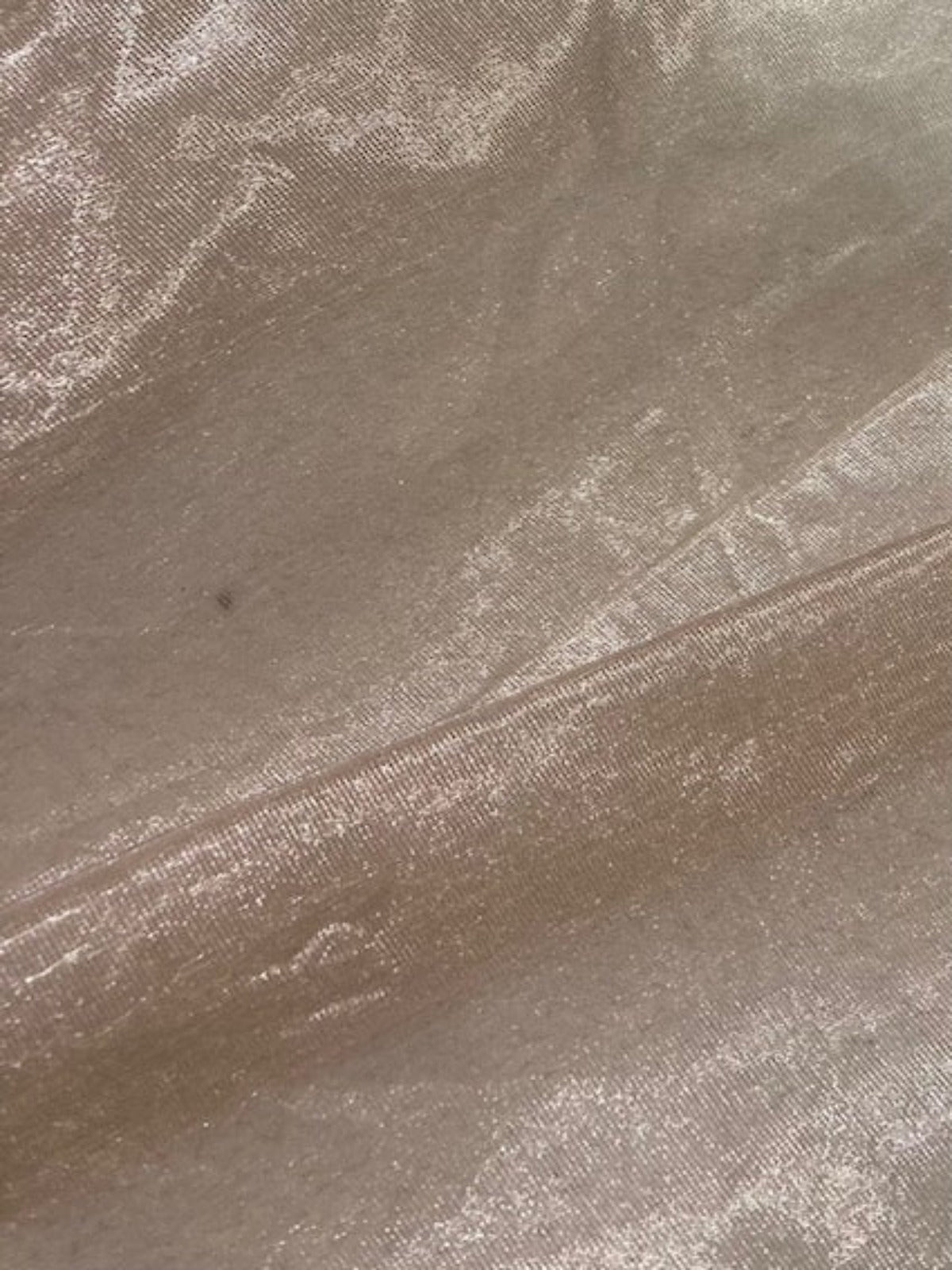 Nude Blush Crinkle Shimmer Stiff Organza