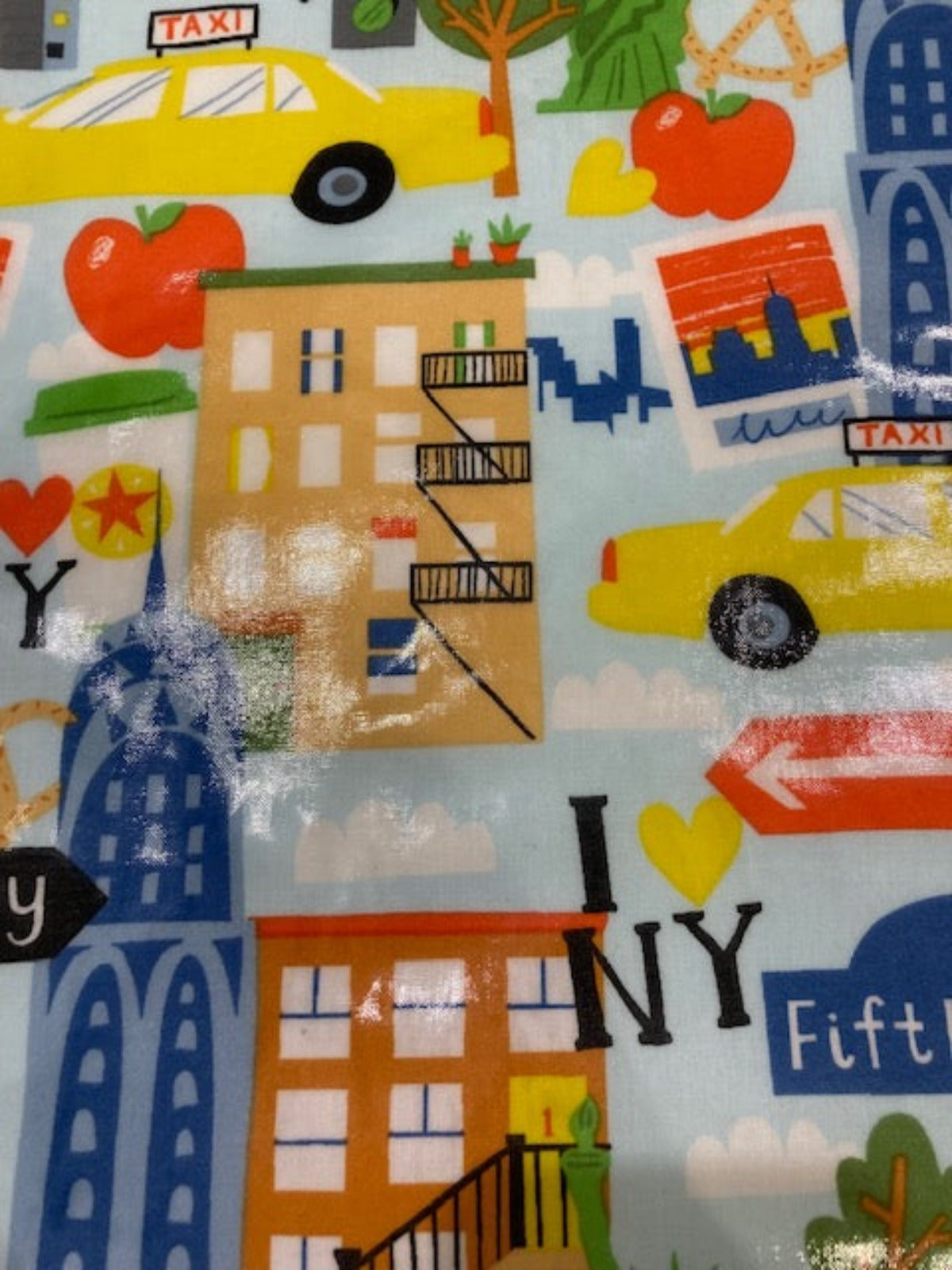 New York Theme PVC Coated Cotton