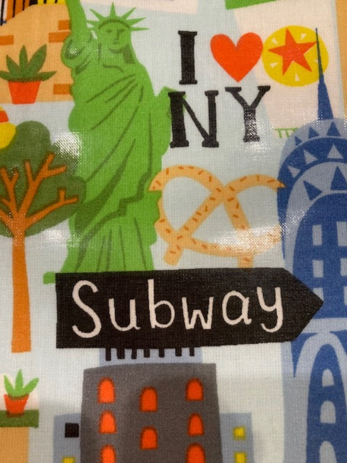 New York Theme PVC Coated Cotton