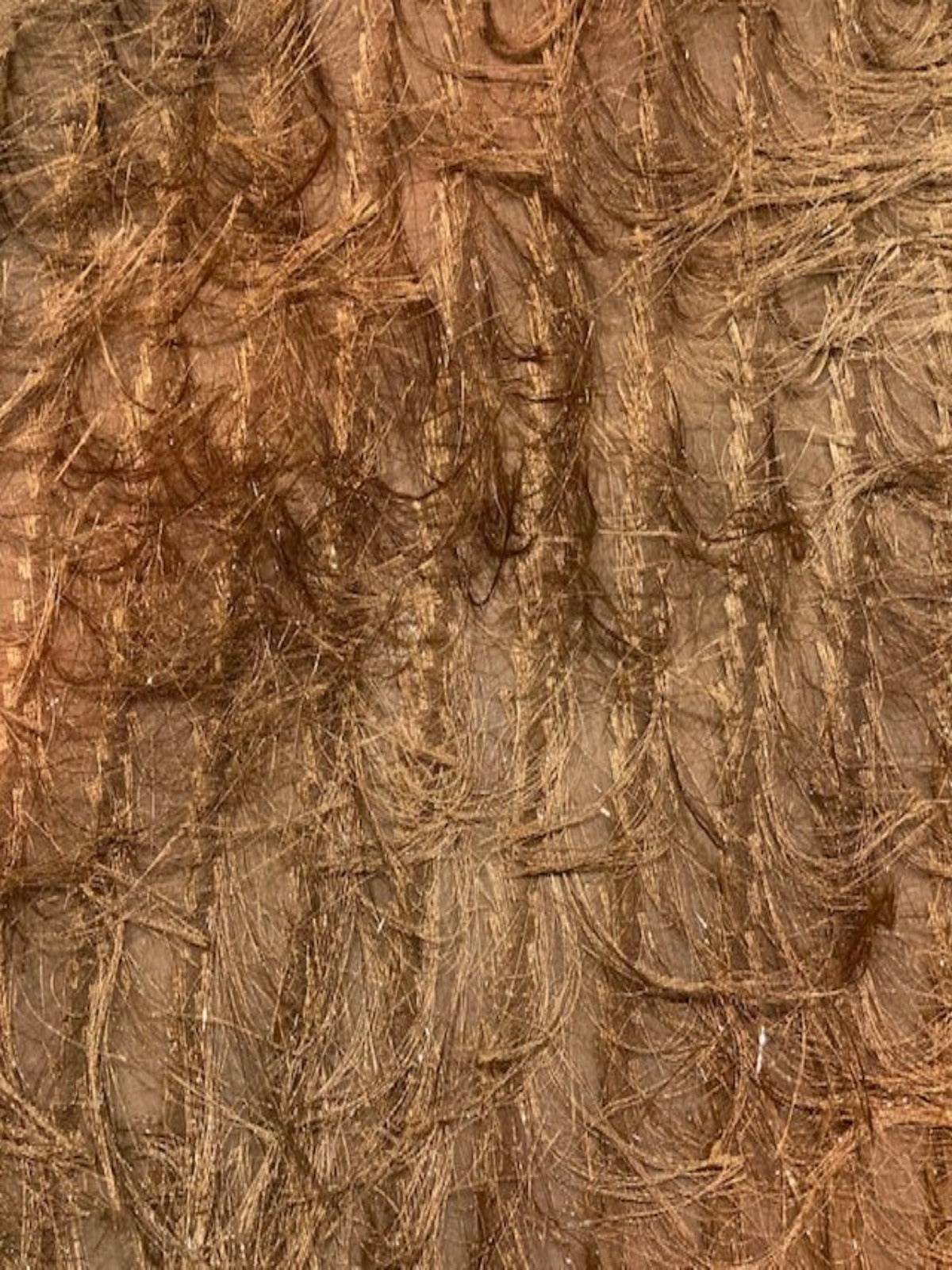 Burnt Orange Diagonally Running Tassels with Overprint