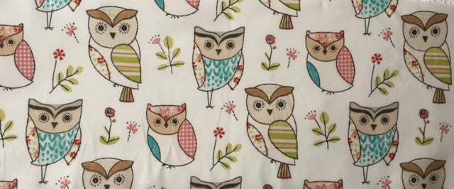 Owls PVC Coated Cotton - Deadstock fabric on AmoThreads