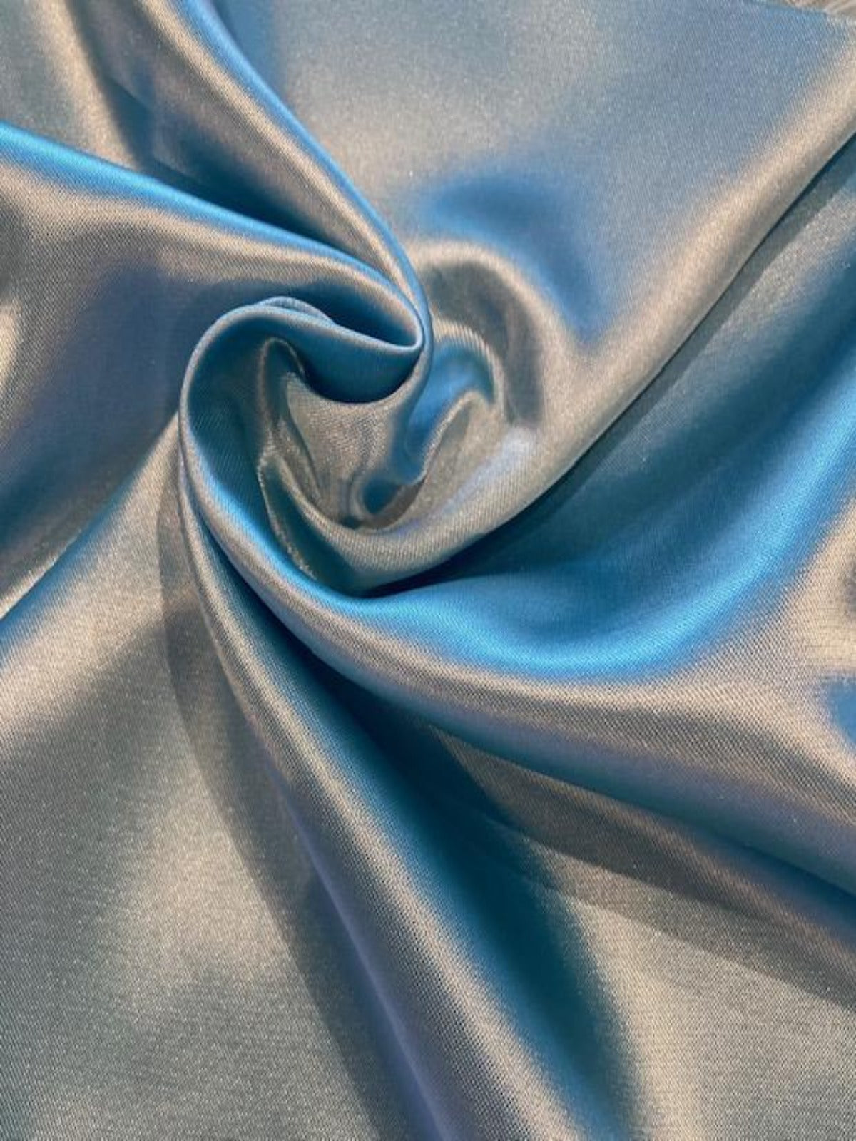 Peacock Blue Acetate Satin