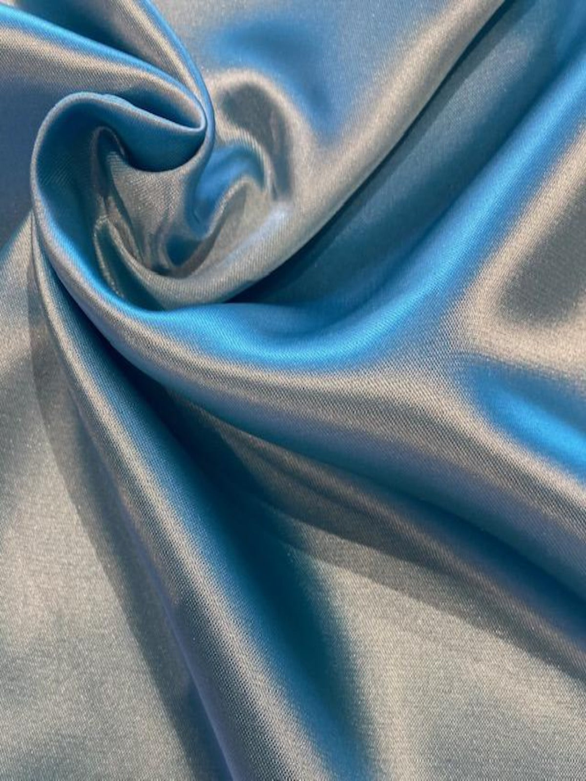 Peacock Blue Acetate Satin