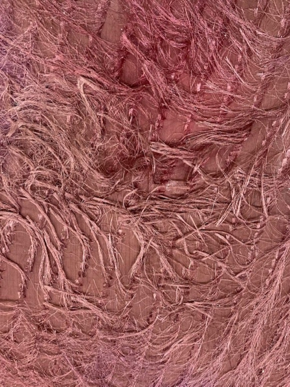 Mauve Diagonally Running Tassels with Overprint