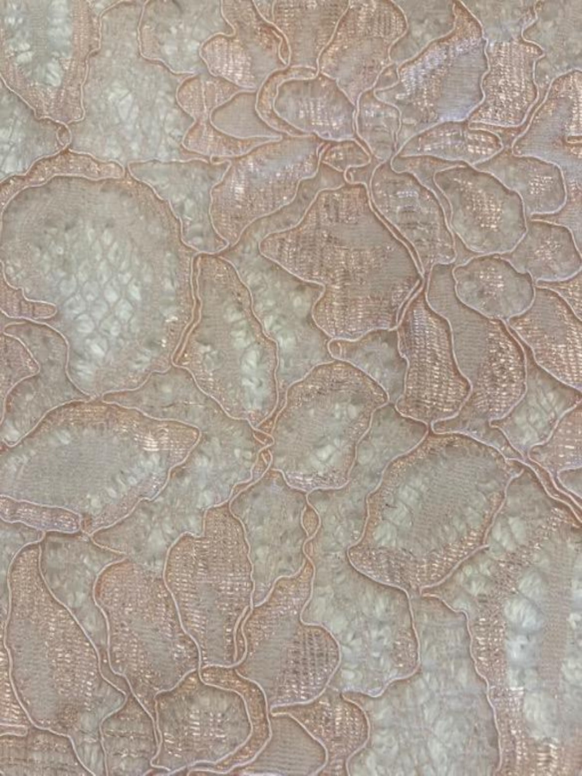 Pink Corded Lace with Scalloped Edge