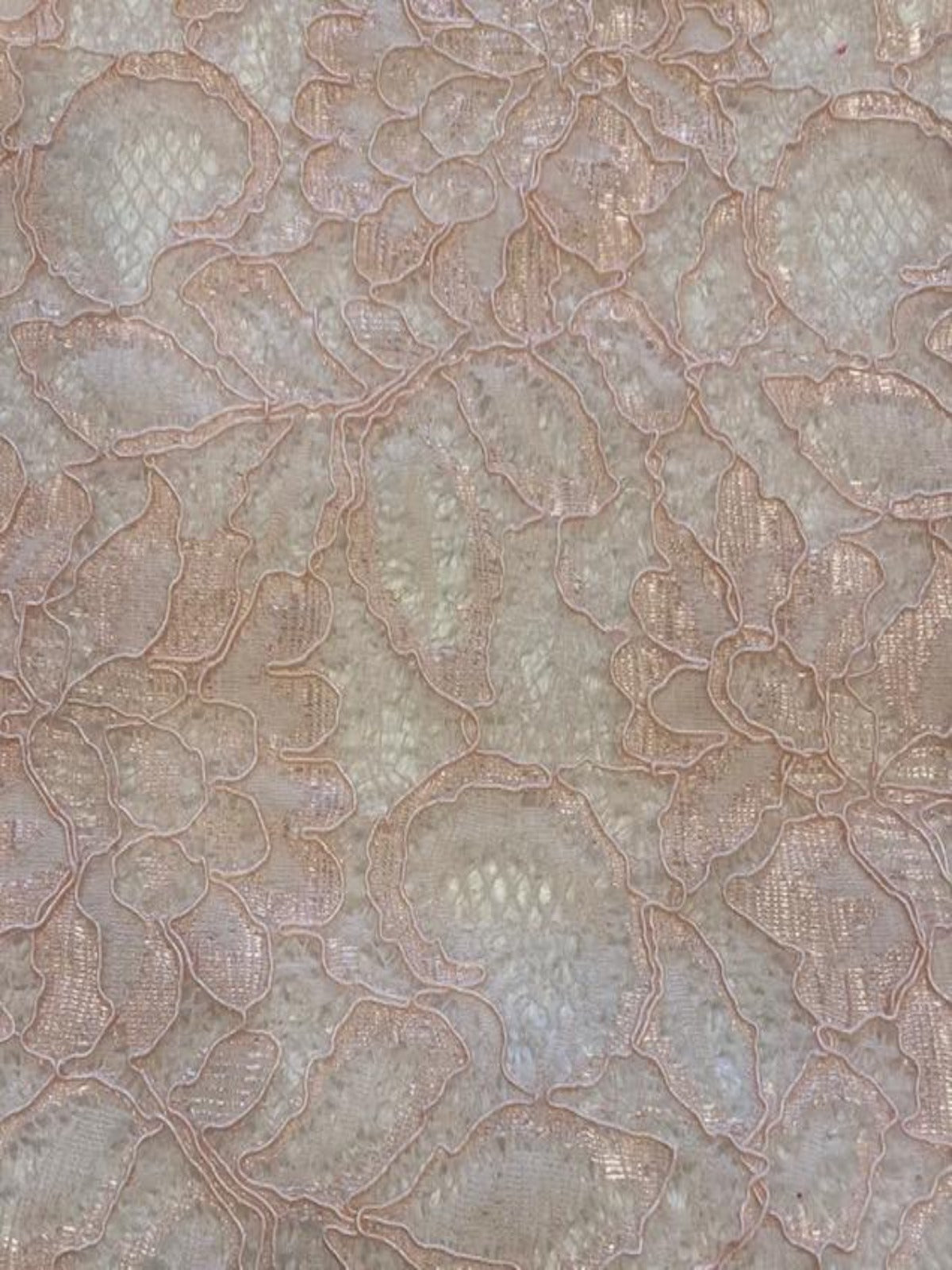Pink Corded Lace with Scalloped Edge