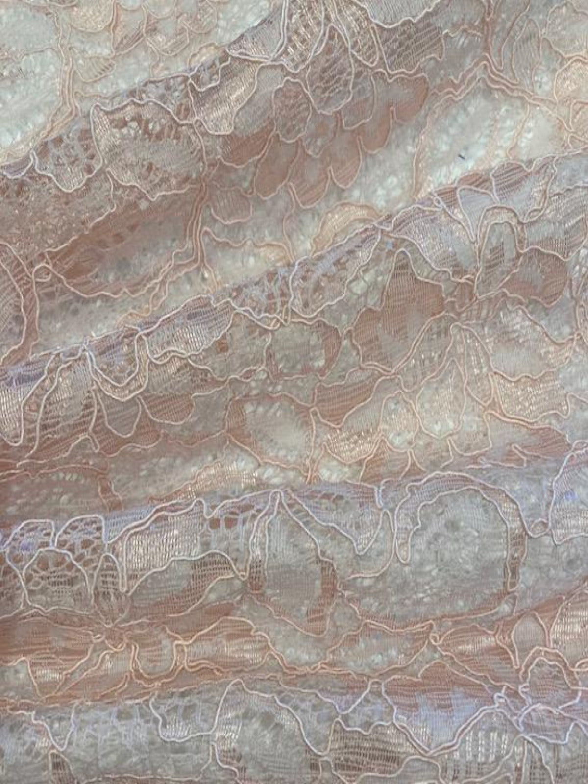 Pink Corded Lace with Scalloped Edge