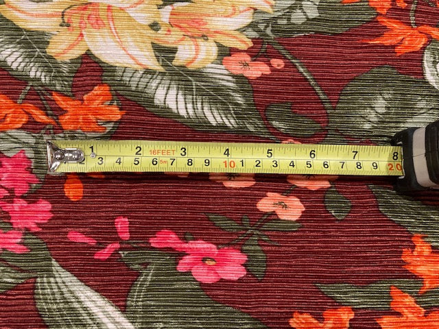 Multi Flower Print on Permanent Pleat