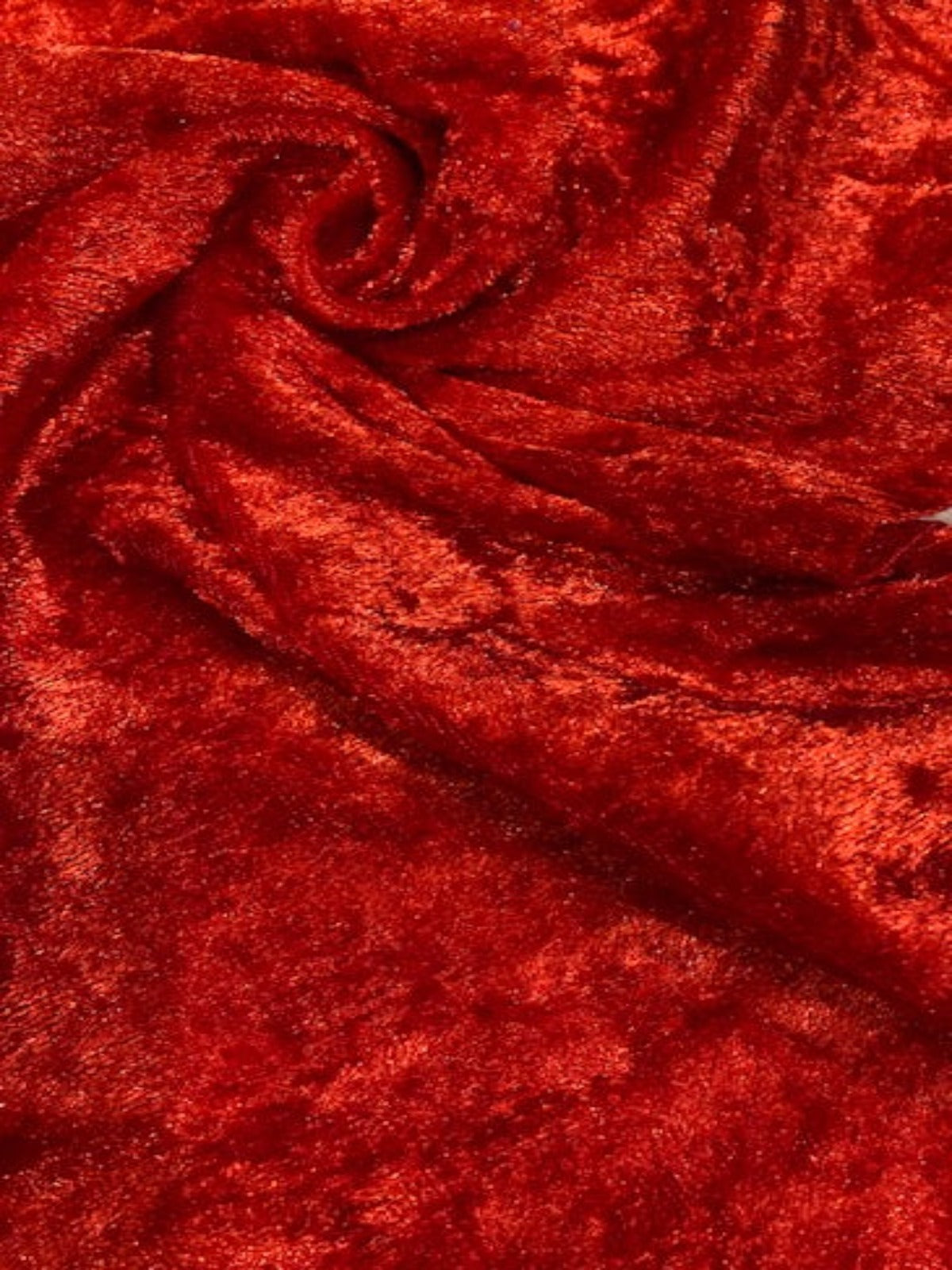 Red Crushed Velvet With Stretch
