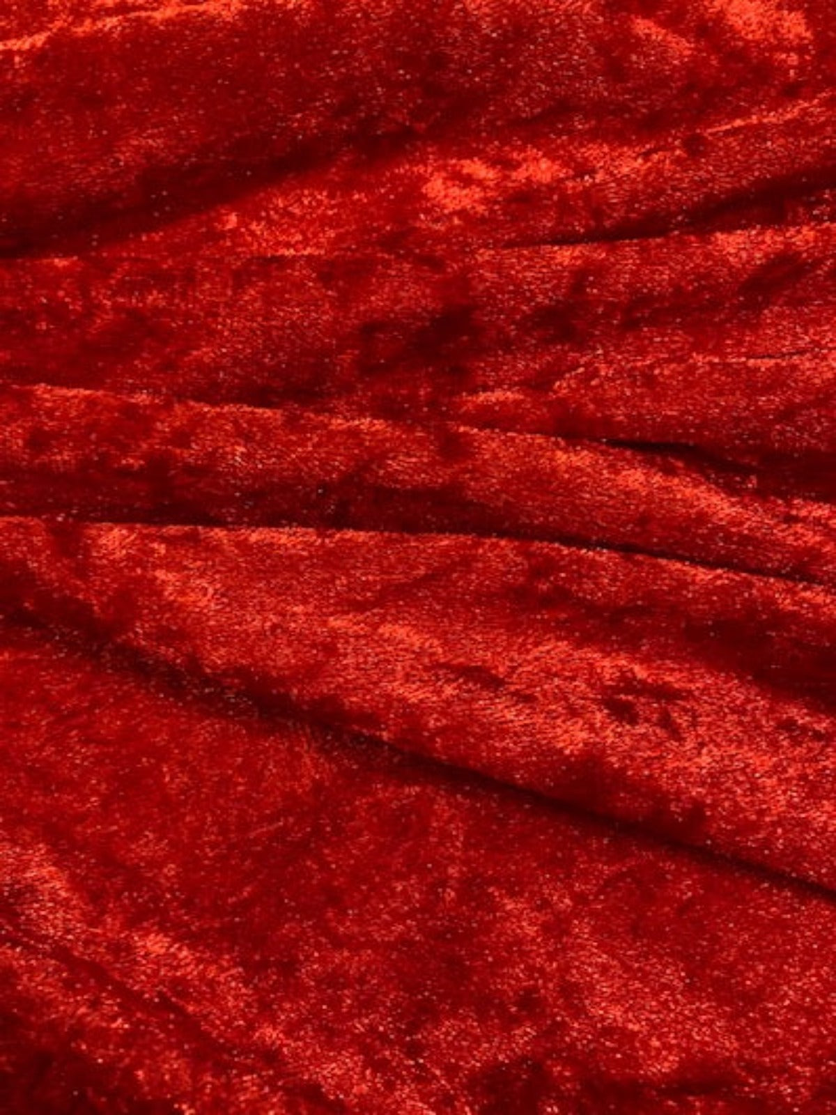 Red Crushed Velvet With Stretch