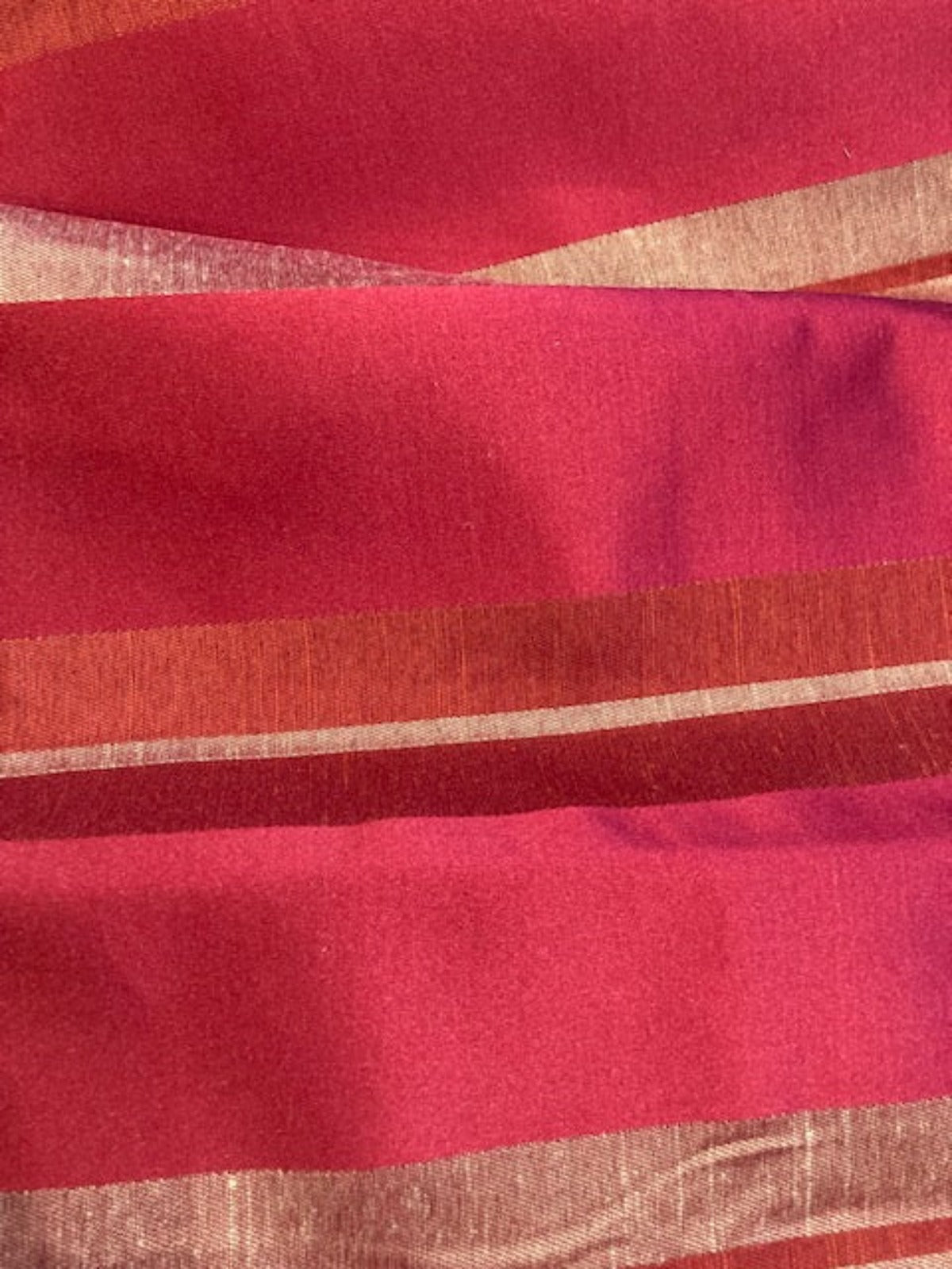 Cherry Red Satin Stripe Furnishing