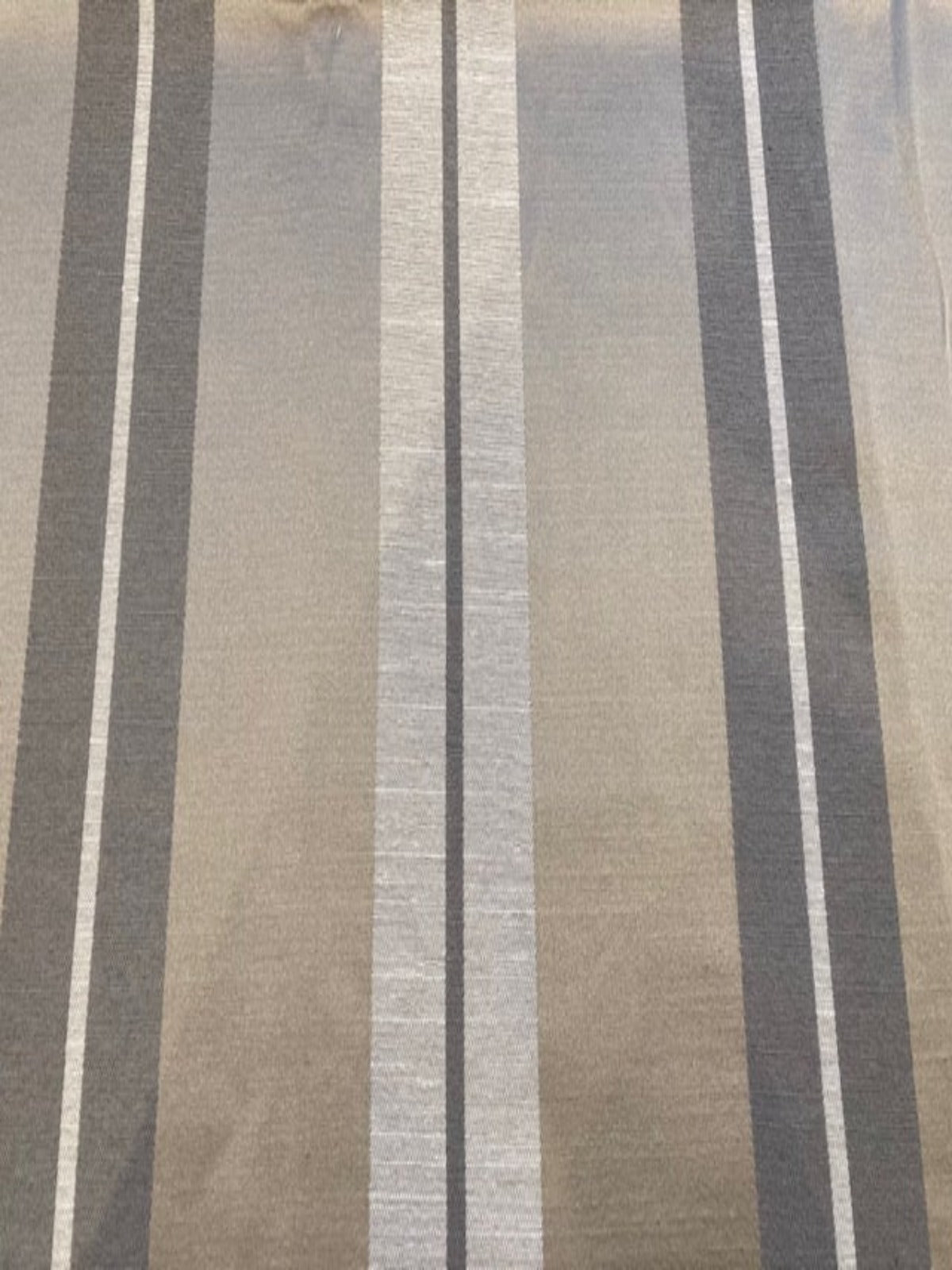 Silver Grey Satin Stripe Furnishing Fabric