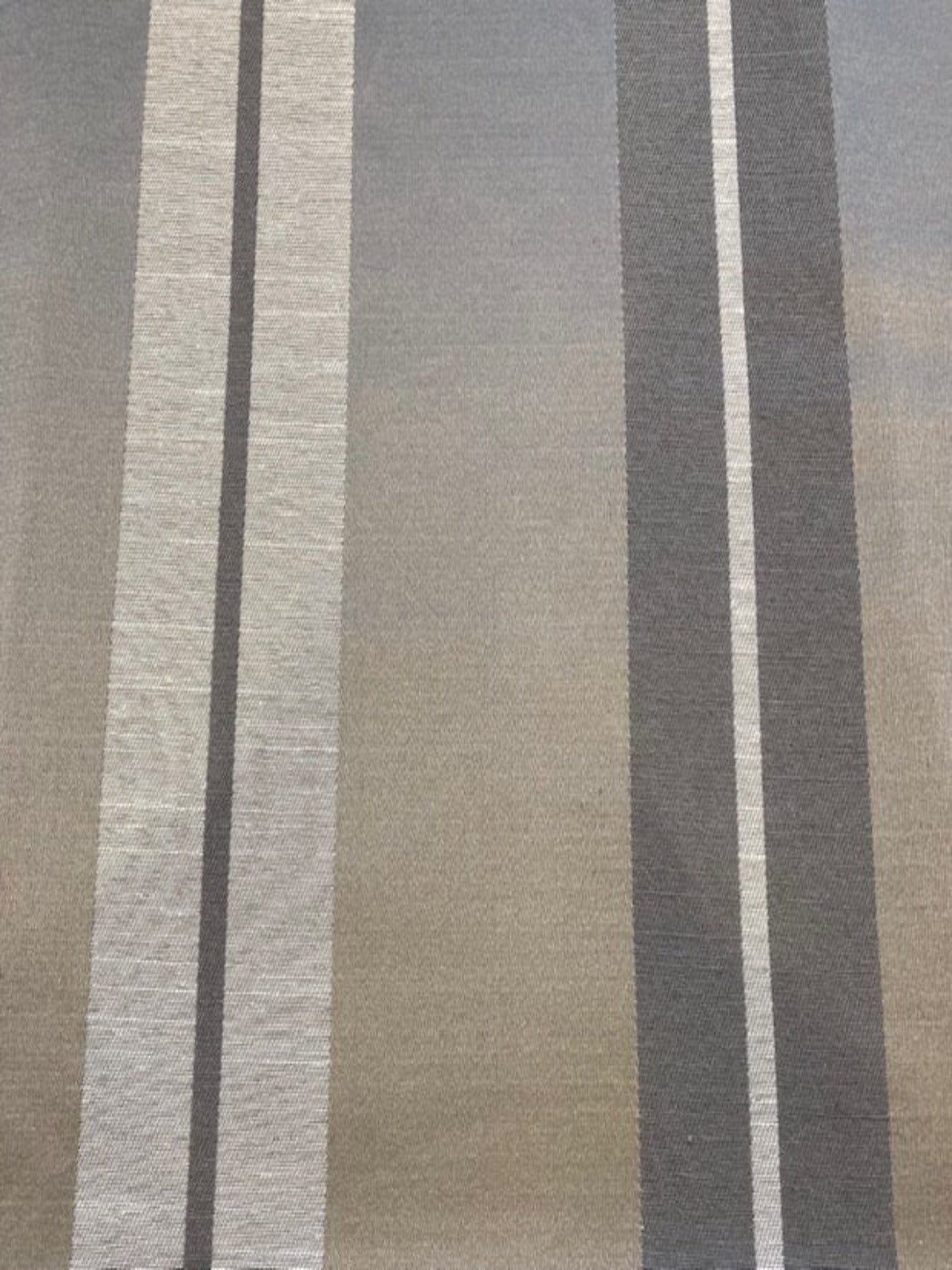 Silver Grey Satin Stripe Furnishing Fabric