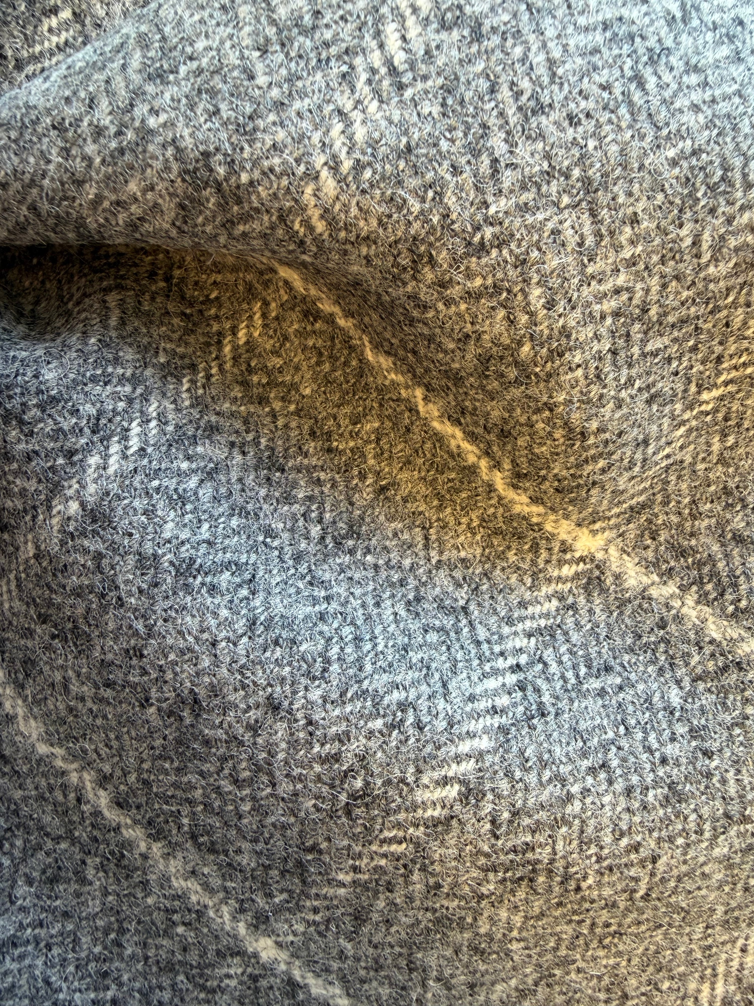 Grey with Chalk Wool Tweed
