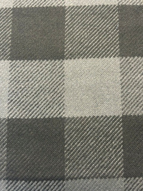 Grey & Black Check - 100% Wool - 150cm Wide