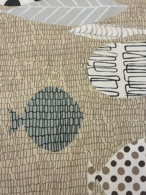 Designers Guild - Waterloo Grey & Ecru - 100% Cotton - 138cm