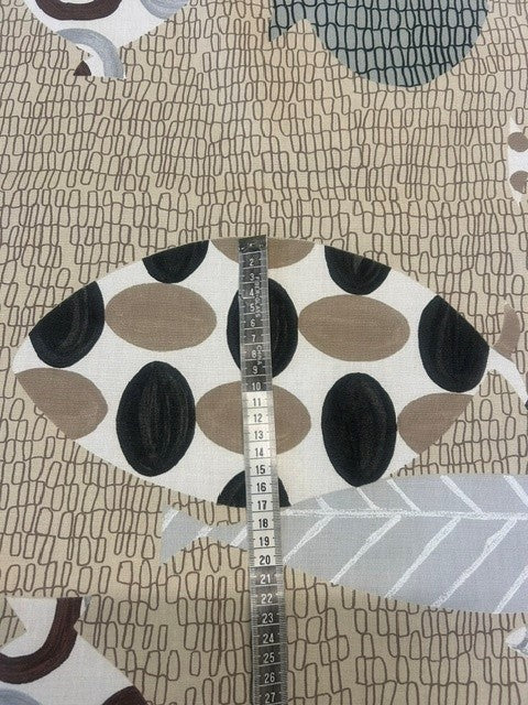 Designers Guild - Waterloo Grey & Ecru - 100% Cotton - 138cm