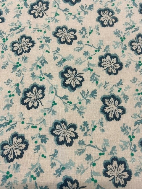 Desginers Guild - Camomile Teal - 100% Cotton - 138cm