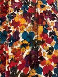 Painted Floral Effect Lightweight Fabric