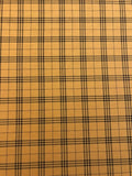 Mustard & Black Tartan Fabric