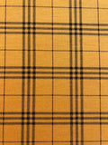 Mustard & Black Tartan Fabric