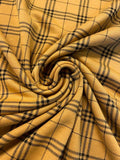 Mustard & Black Tartan Fabric