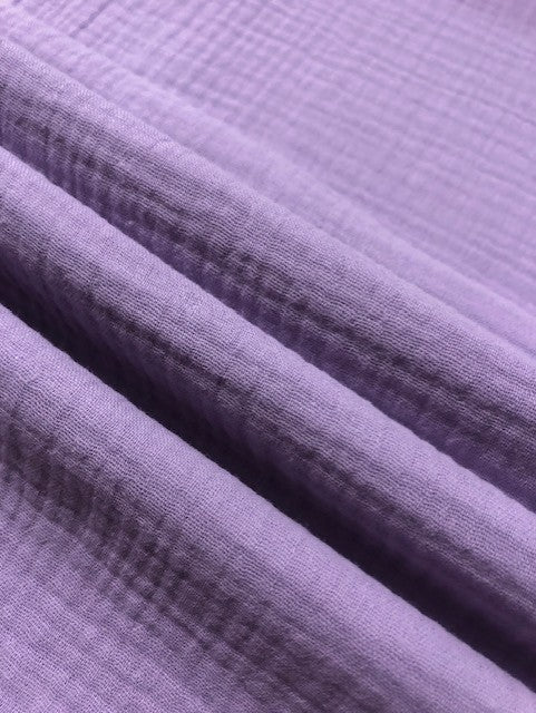 Dusky Lilac 100% Cotton Seersucker Fabric – 134 cm