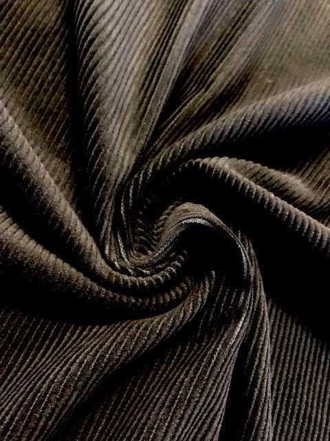 Black 100% Cotton Corduroy – Classic, Durable & Perfect for Stylish Garments