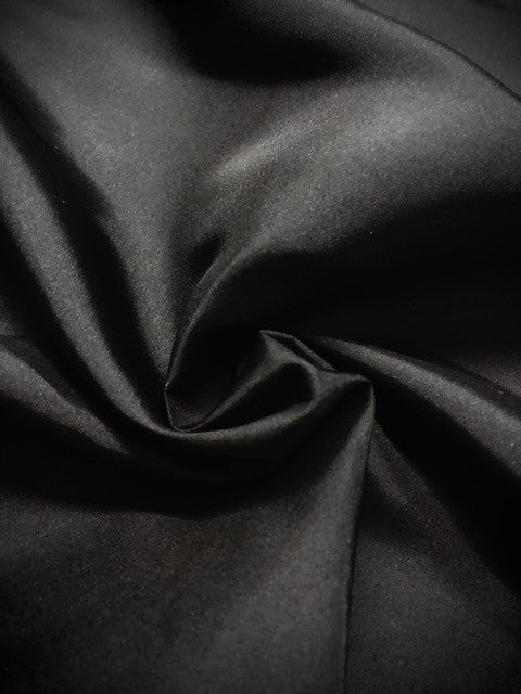 Black Matte Satin – 100% Silk