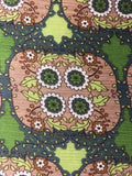 Lime, Green & Brown Jaal Print Fabric