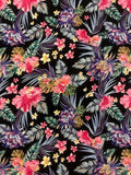 Vibrant Oriental Floral Polyester Fabric – 150 cm Wide