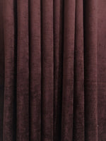 Claret Short Pile Two Tone Ribbed Velvet Furnishing