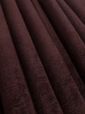 Claret Short Pile Two Tone Ribbed Velvet Furnishing