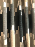 Slate Grey & Silver Block Design on Herringbone Weave Furnishing
