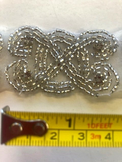 Crystal & Beaded Trim/Applique 3cm Wide