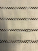 Chestnut Embroidered Stripe With Gold Lurex Detail on Cotton Twill