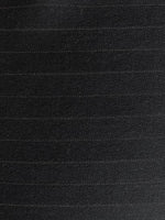 Pinstripe On Black Wool With One Way Stretch