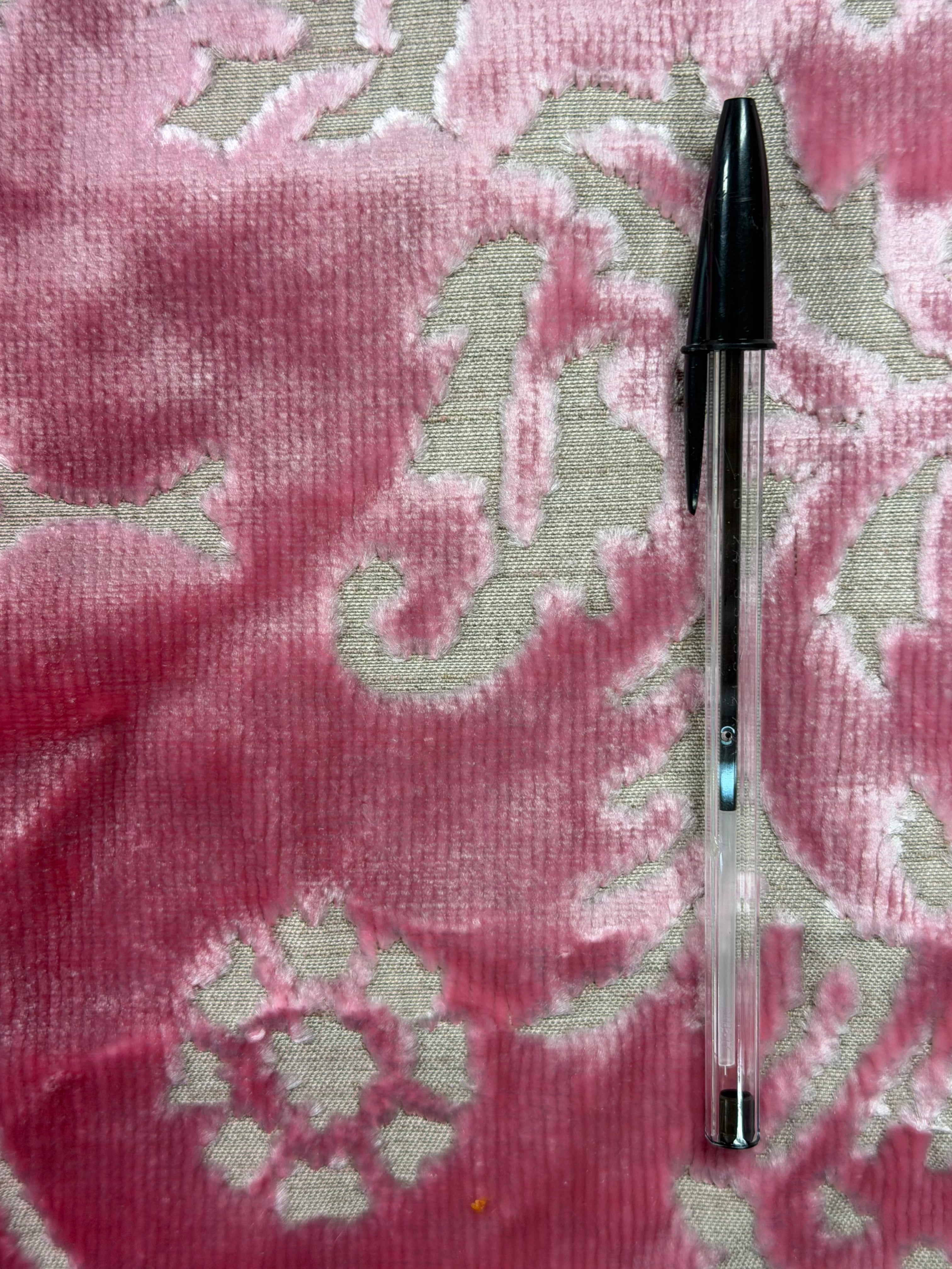 Pink Designers Guild Polonaise Jacquard Velvet Fabric – 140cm Wide